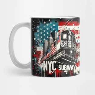New York Subway Christmas Edition NYC Subway Train Mug